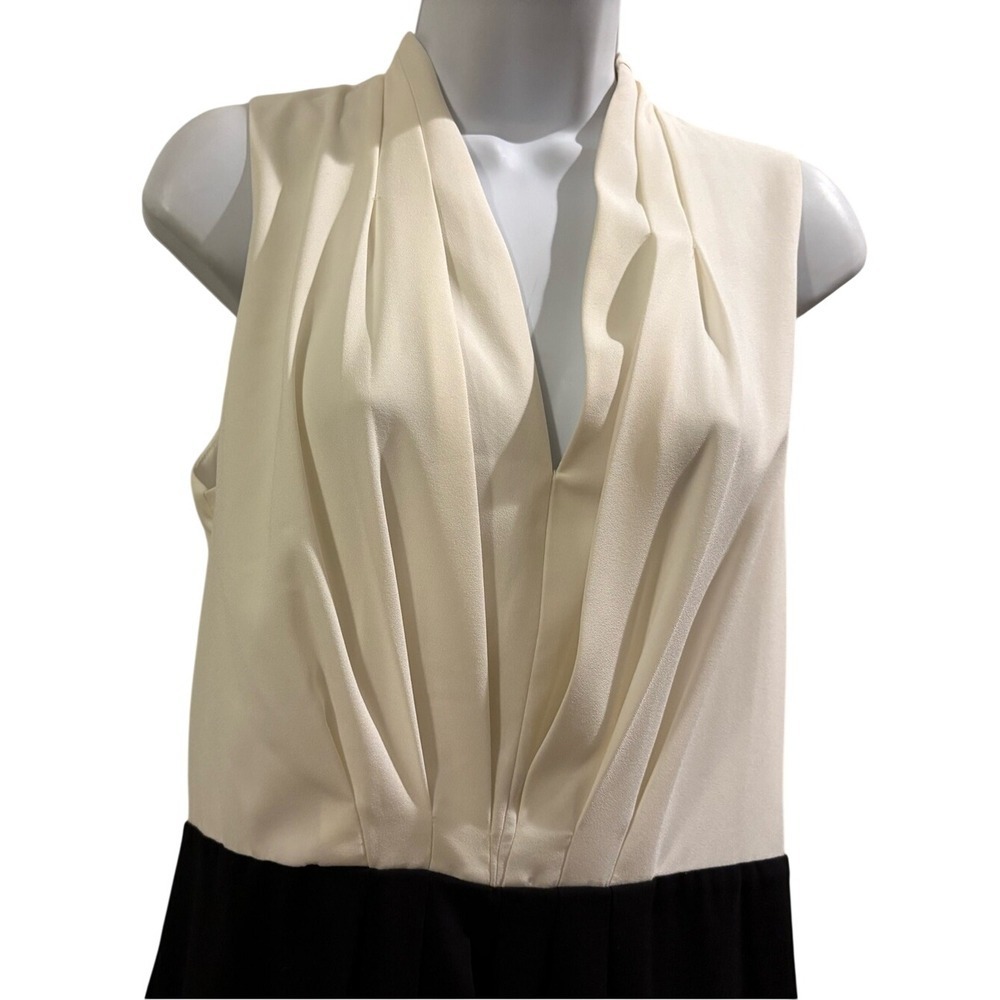 H&M Sleeveless Two-Tone Midi Dress in Ivory and Black‎ - Picture 3 of 8
